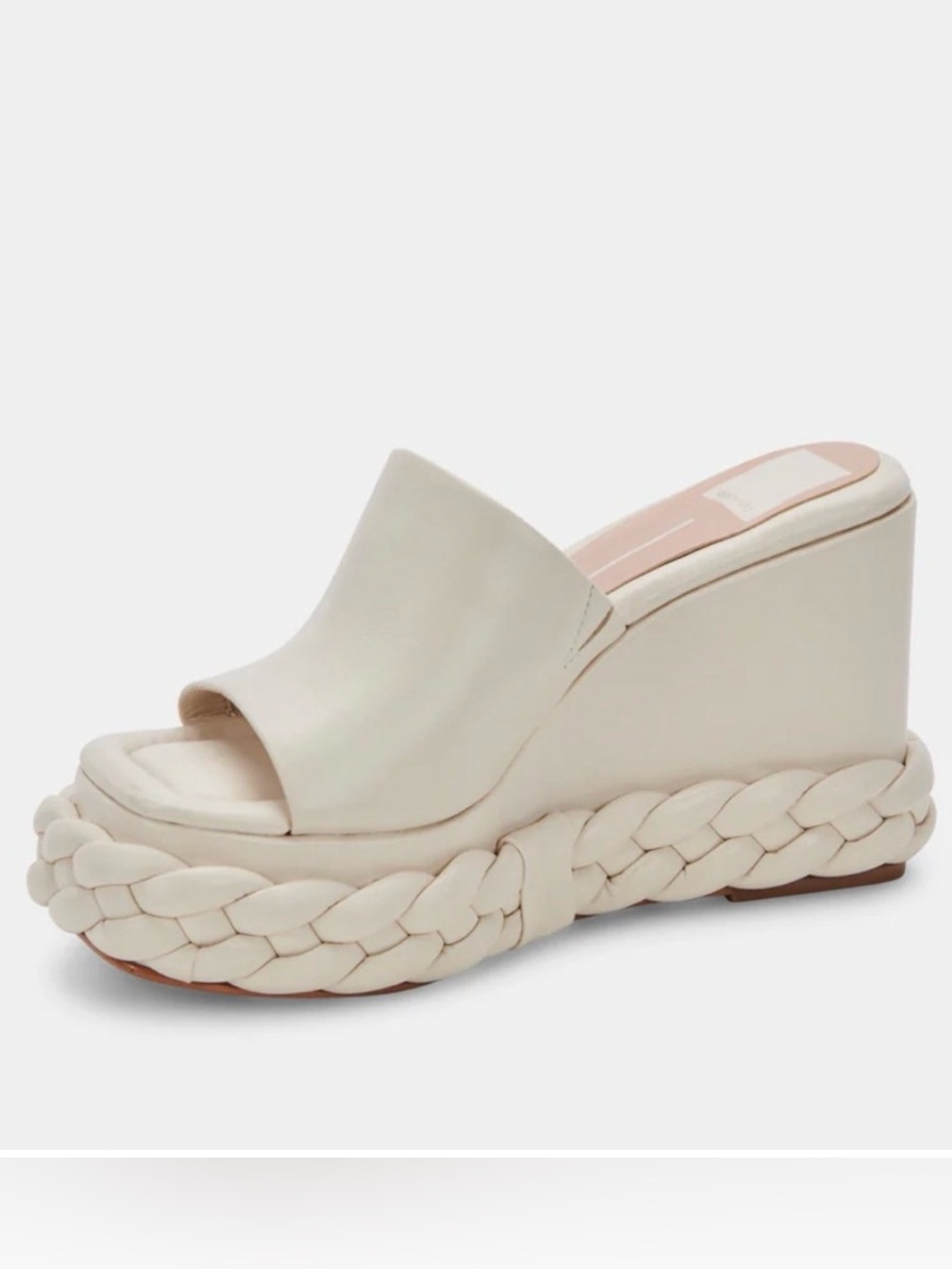 Dolce Vita Cream Braided Platform Wedge Slide - Women